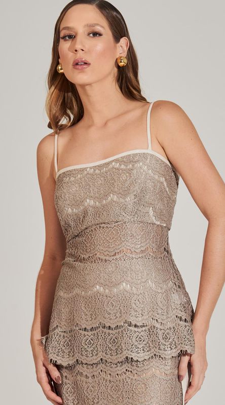 Blusa Renda Com Alças - LENITA