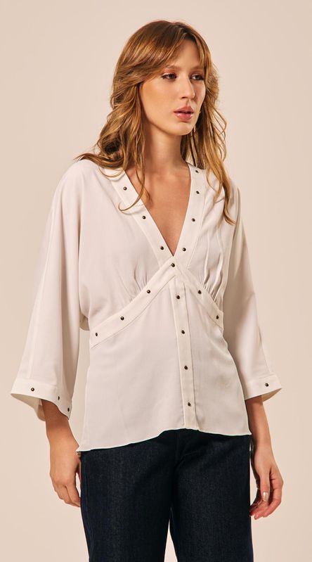 Blusa Manga 3/4 Off - LENITA