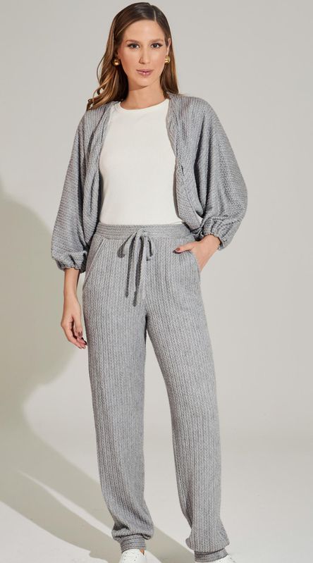 Casaqueto Tricot Cinza - LENITA