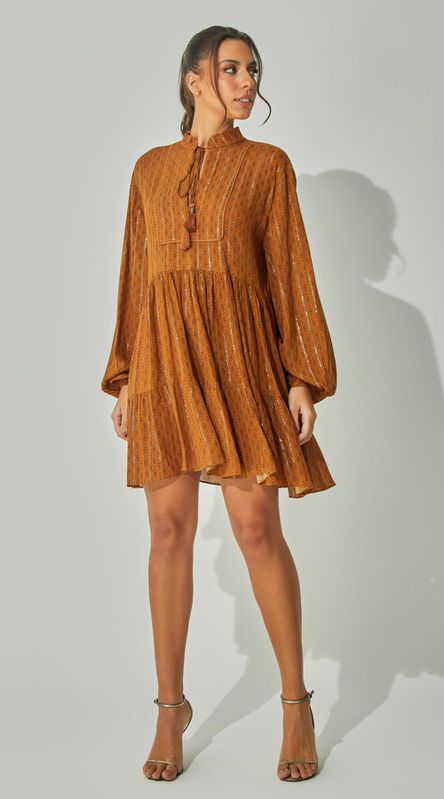Vestido Curto Manga Longa - LENITA