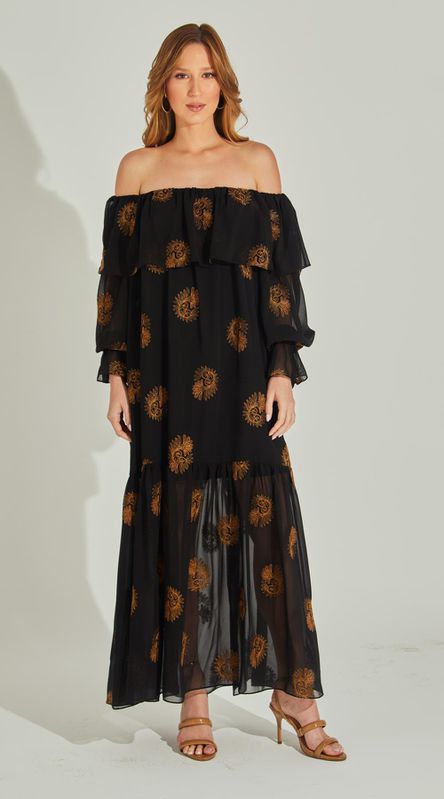 Vestido Longo Ombro A Ombro - LENITA