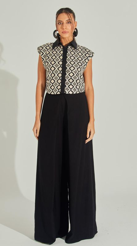 Calça Pantalona Cintura Alta - LENITA