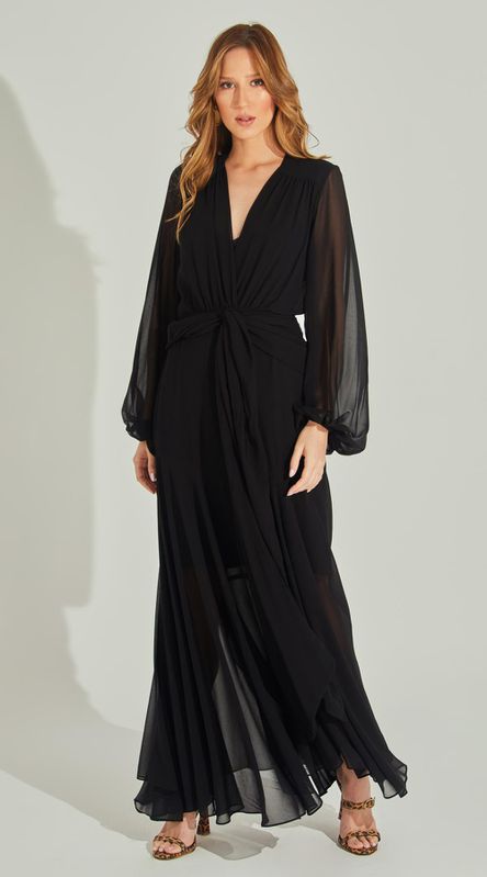 Vestido Fluido Com Mangas - LENITA