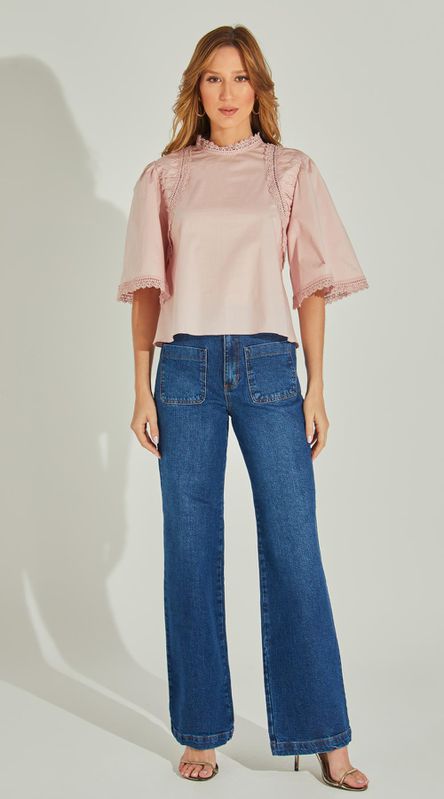 Calça Jeans Com Bolsos - LENITA