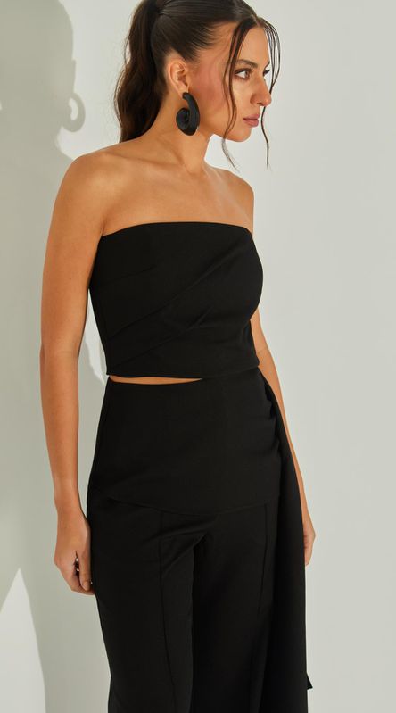 Blusa Vazada Sem Alças - LENITA