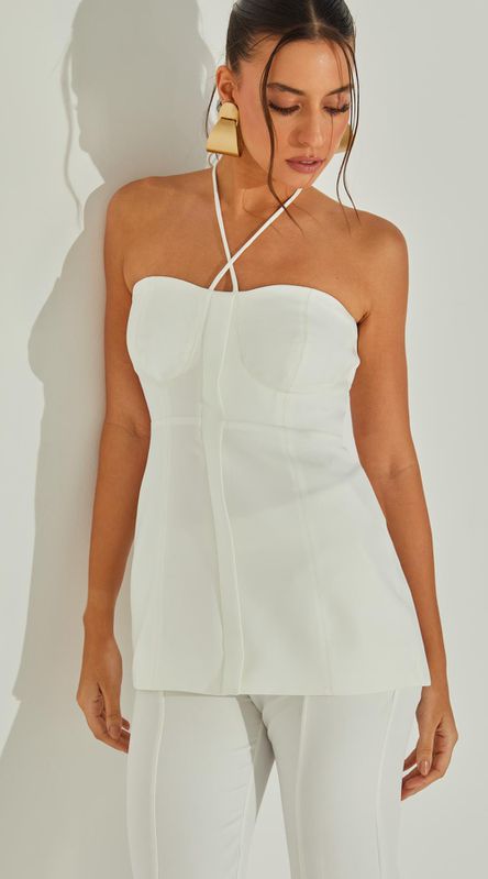 Blusa Frente Única Com Recortes - LENITA