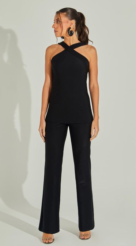 Conjunto Blusa e Calça Malha Texturizada - LENITA