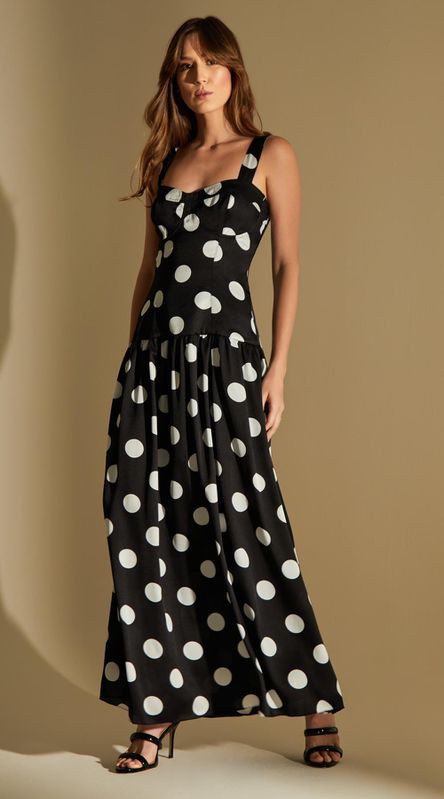 Vestido Midi Poá - LENITA