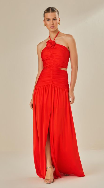 Vestido Longo Frente Única Jersey - LENITA