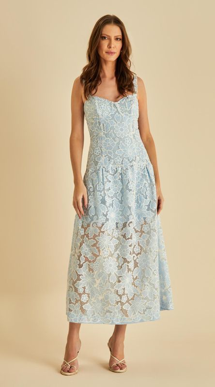 Vestido Midi Renda - LENITA