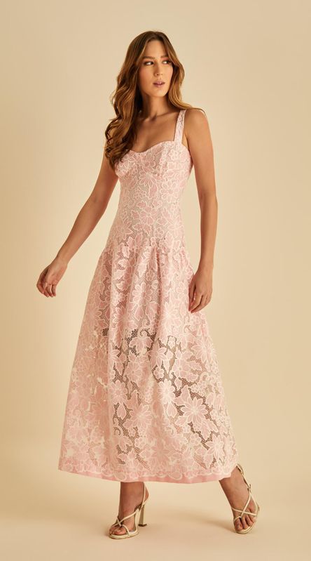 Vestido Midi Renda - LENITA