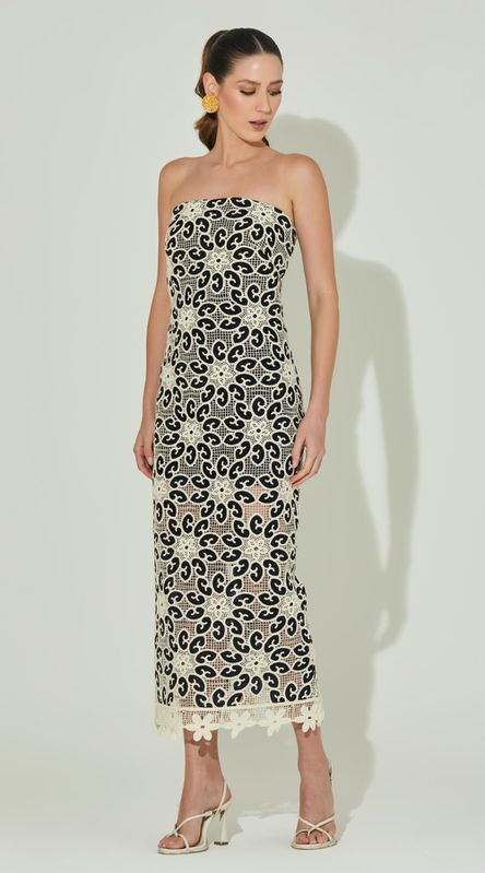 Vestido Sem Alças em Guipir - LENITA
