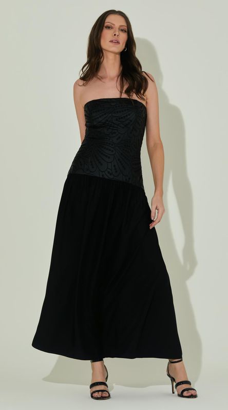 Vestido Sem Alça Preto - LENITA