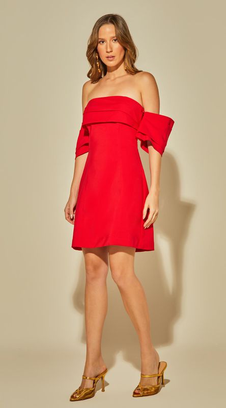 Vestido Curto com Mangas - LENITA