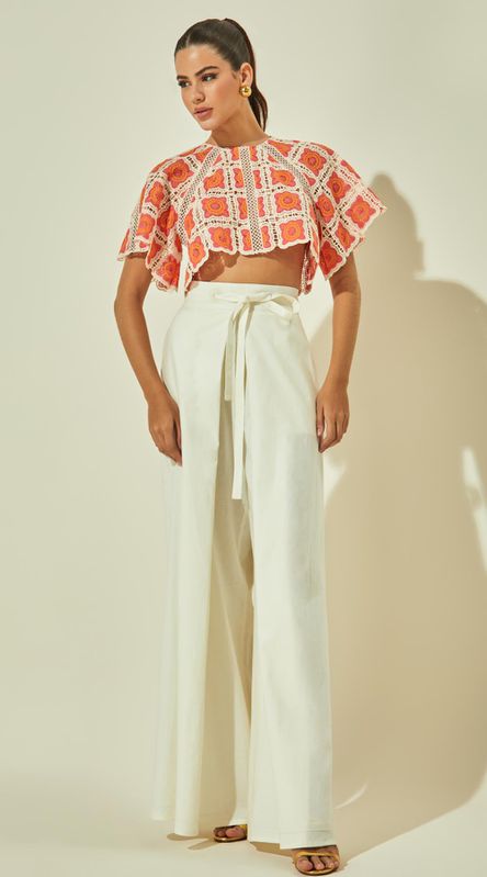 Calça Pantalona em Linho - LENITA