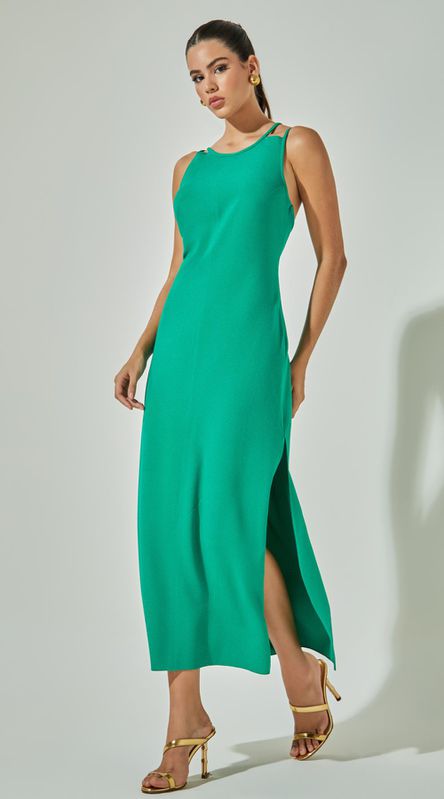 Vestido Midi Ombro Vazado - LENITA