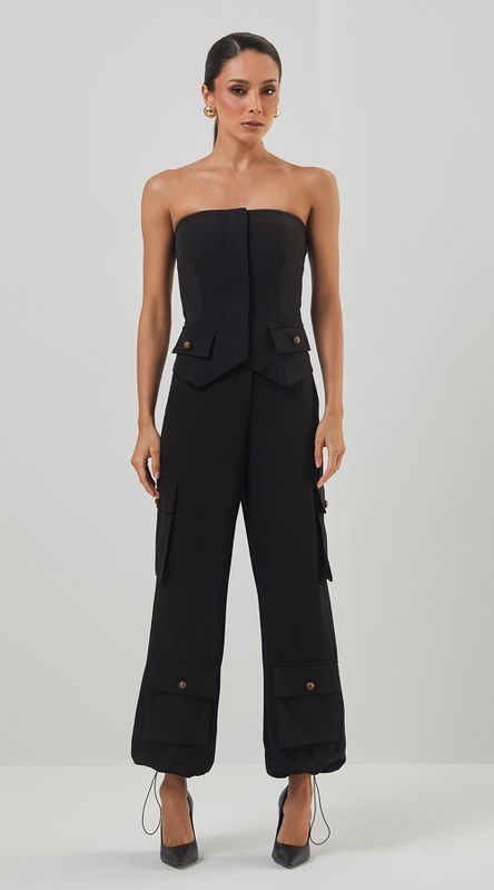 Calça Cargo Fiorella Preto - LENITA