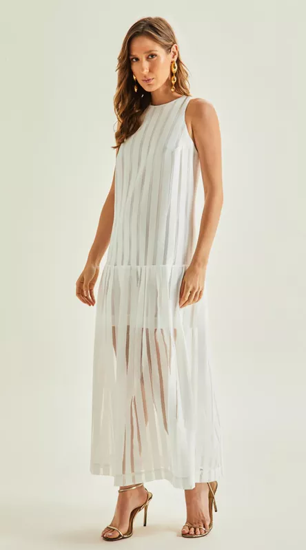 Vestido Longo com Modelagem Ampla - LENITA