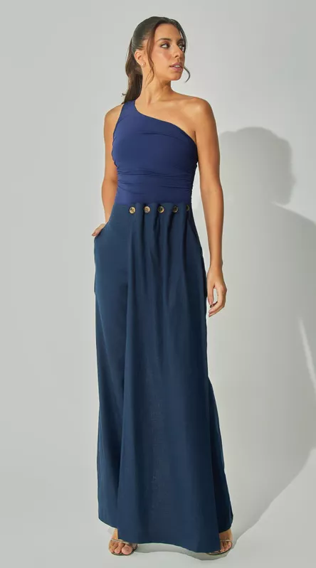 Calça Linho Com Botões - LENITA