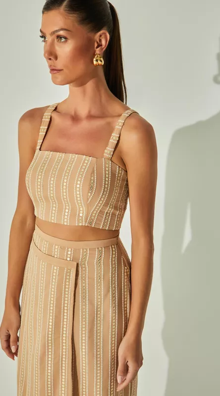 Blusa Linho Bordado - LENITA
