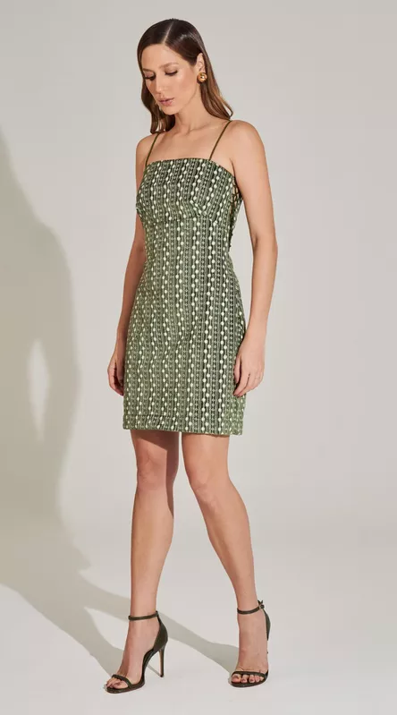Vestido Mini Veludo Bordado - LENITA