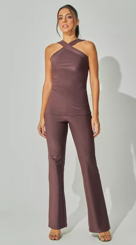 Conjunto Blusa e Calça Malha Texturizada - LENITA