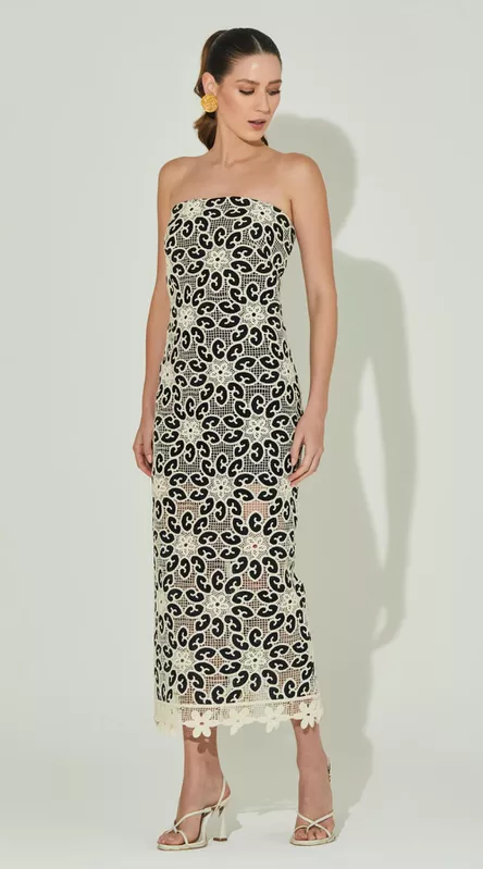 Vestido Sem Alças em Guipir - LENITA