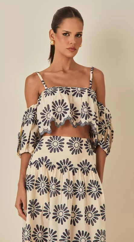Blusa Laise com Mangas - LENITA