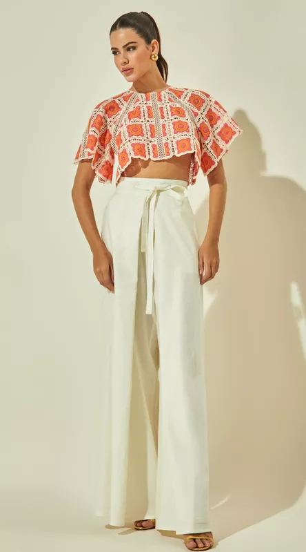 Calça Pantalona em Linho - LENITA