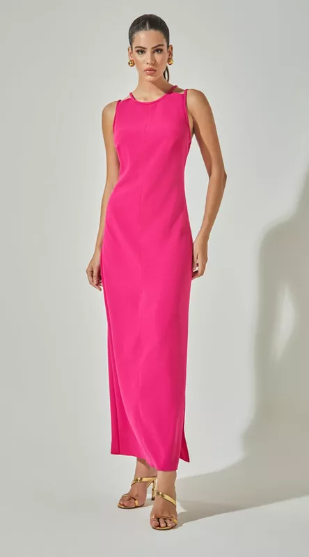 Vestido Midi Ombro Vazado - LENITA