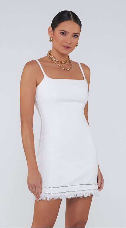 Vestido Curto De Alças Finas