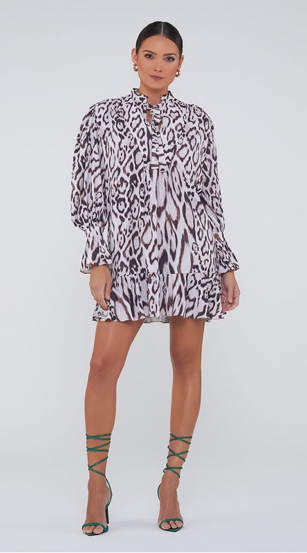 Vestido Curto Franzido