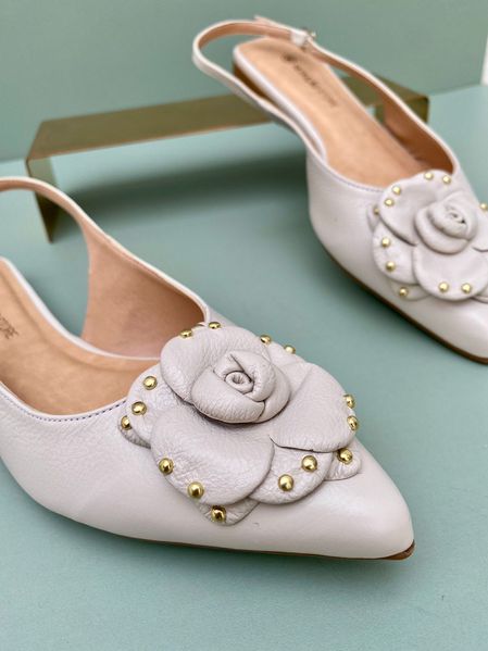 SAPATILHA SLINGBACK COM FLOR - Sedução Store