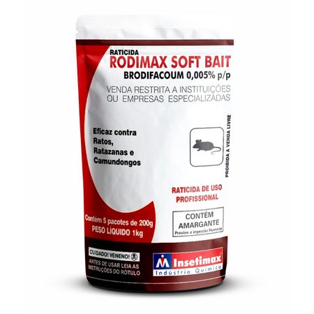 Raticida Rodimax Soft Bait 200g Insetimax - AGROCAC