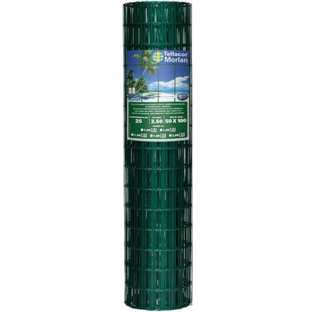 Tela Soldada PVC Verde Tellacor Morlan 1,00mx25m - AGROCAC