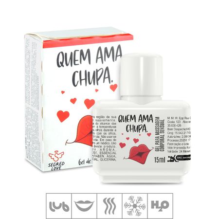 Lubrificante Beijável Quem Ama Chupa 15ml (17709) - Melancia