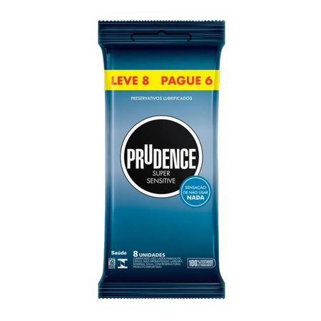 Preservativo Prudence Super Sensitive Leve 8 Pague 6un (17887) - Padrão