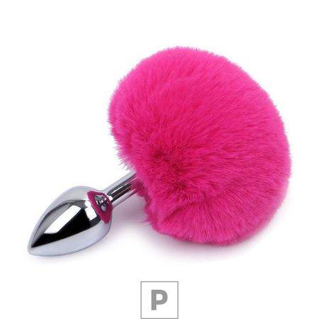 Plug de Metal P Com PomPom SI (5501) - Pink