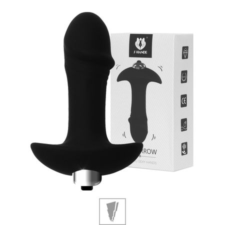 Plug Silicone Com Vibro Stararrow SI (5583) - Preto