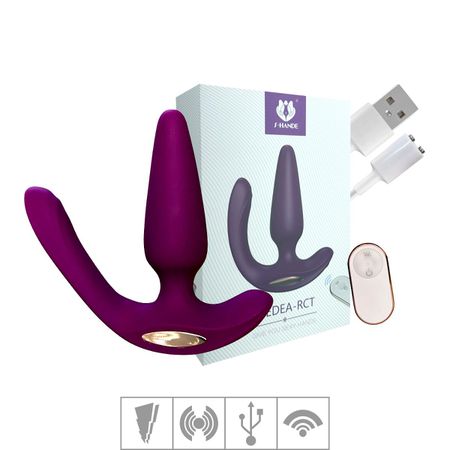 Plug Silicone Com Vibro e Controle Medea-Rct SI (7514) - Roxo