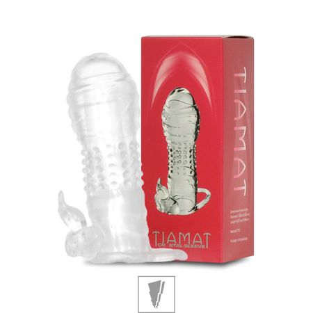 *Capa Peniana Com Vibro e Estimulador Tiamat 11cm VP (CA050) - Translúcido