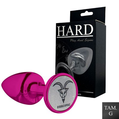 Plug Metálico G Signos Capricórnio (HA164CP) - Rosa