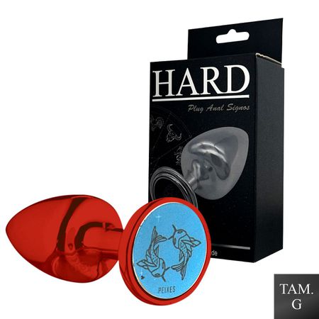 Plug Metálico G Signos Peixes (HA164PX) - Vermelho