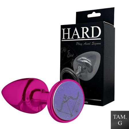 Plug Metálico G Signos Sagitário (HA164SA) - Rosa
