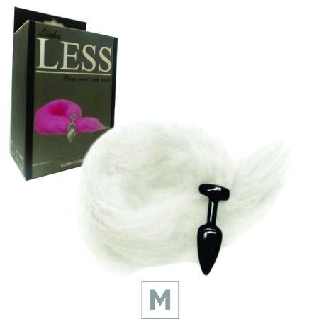 Plug de Plástico M Less Preto Com Cauda (HA169P) - Branco