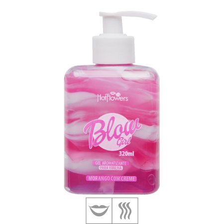 Gel Aromatizante Para Virilha Blow Girl 320ml (HC698). - Morango c/ Creme