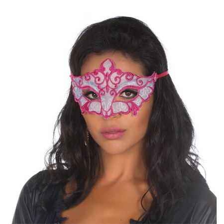 Máscara Sensual - (PS1010) - Pink C/ Branco