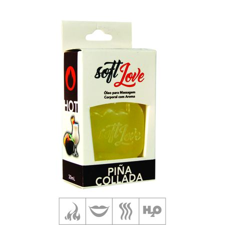 **Gel Comestível Soft Love Hot 30ml (ST116) - Piña Colada