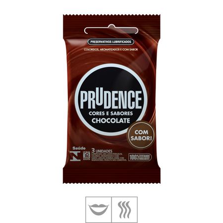Preservativo Prudence Cores e Sabores 3un (ST128) - Chocolate