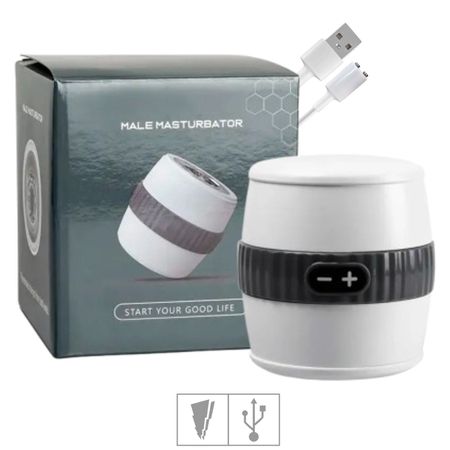 Masturbador Com Vibro Male Masturbator (YSX1339) - Branco